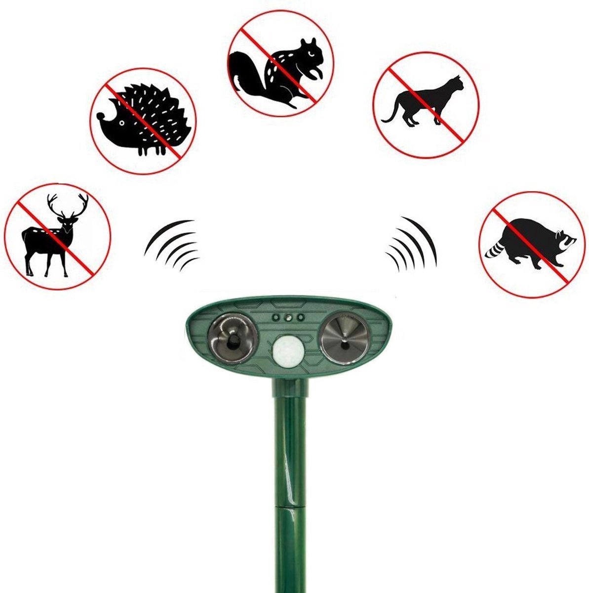 Sparckz Kattenverjager op Zonne-energie (Rond)